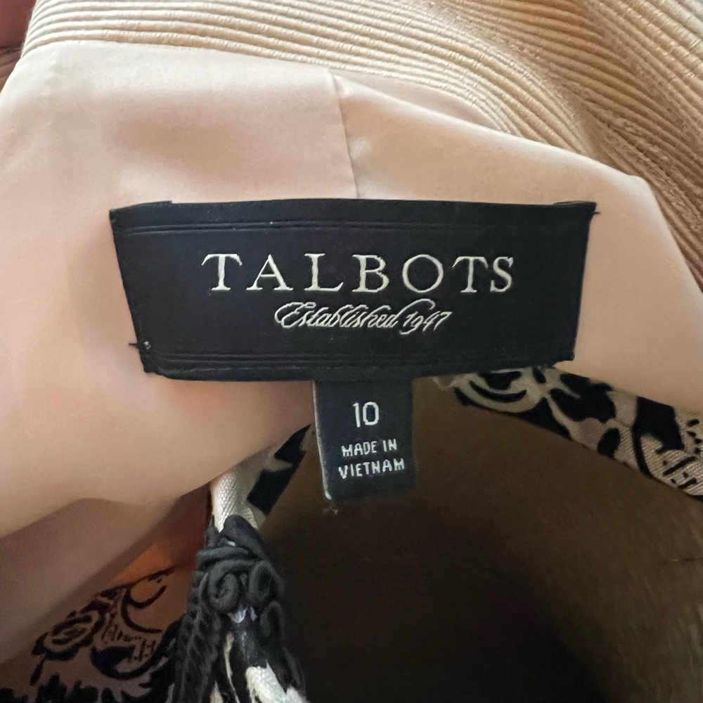 Talbots satin Beige Double-Breasted jacket - Picture 7 of 7